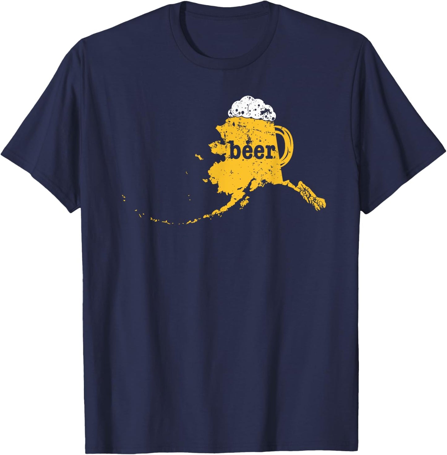 Alaska State Beer Mug T-Shirt - T-Shirt | Navy