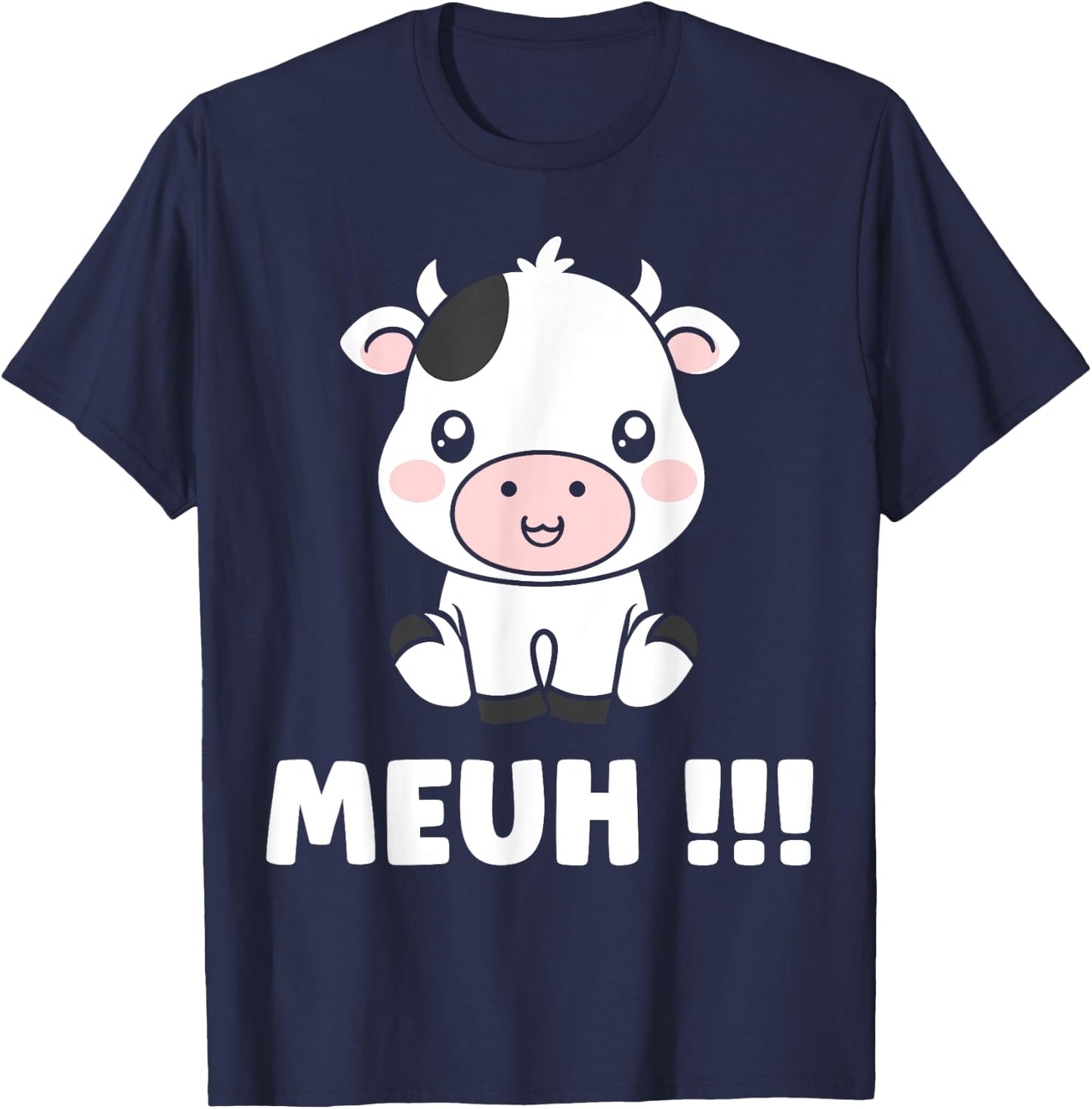 Petite vaches mignonne humour Animale meuh vache T-Shirt - T-Shirt | Navy