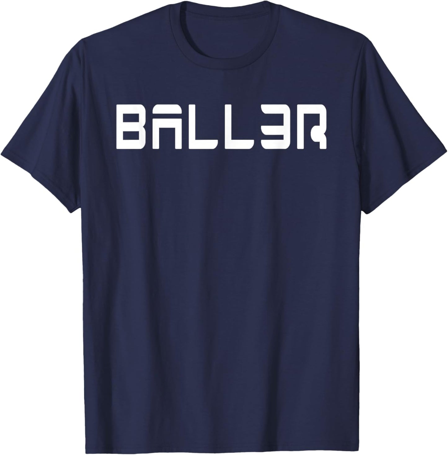 Baller Shirt Brand -Get Buckets Baller T-Shirt - T-Shirt | Navy