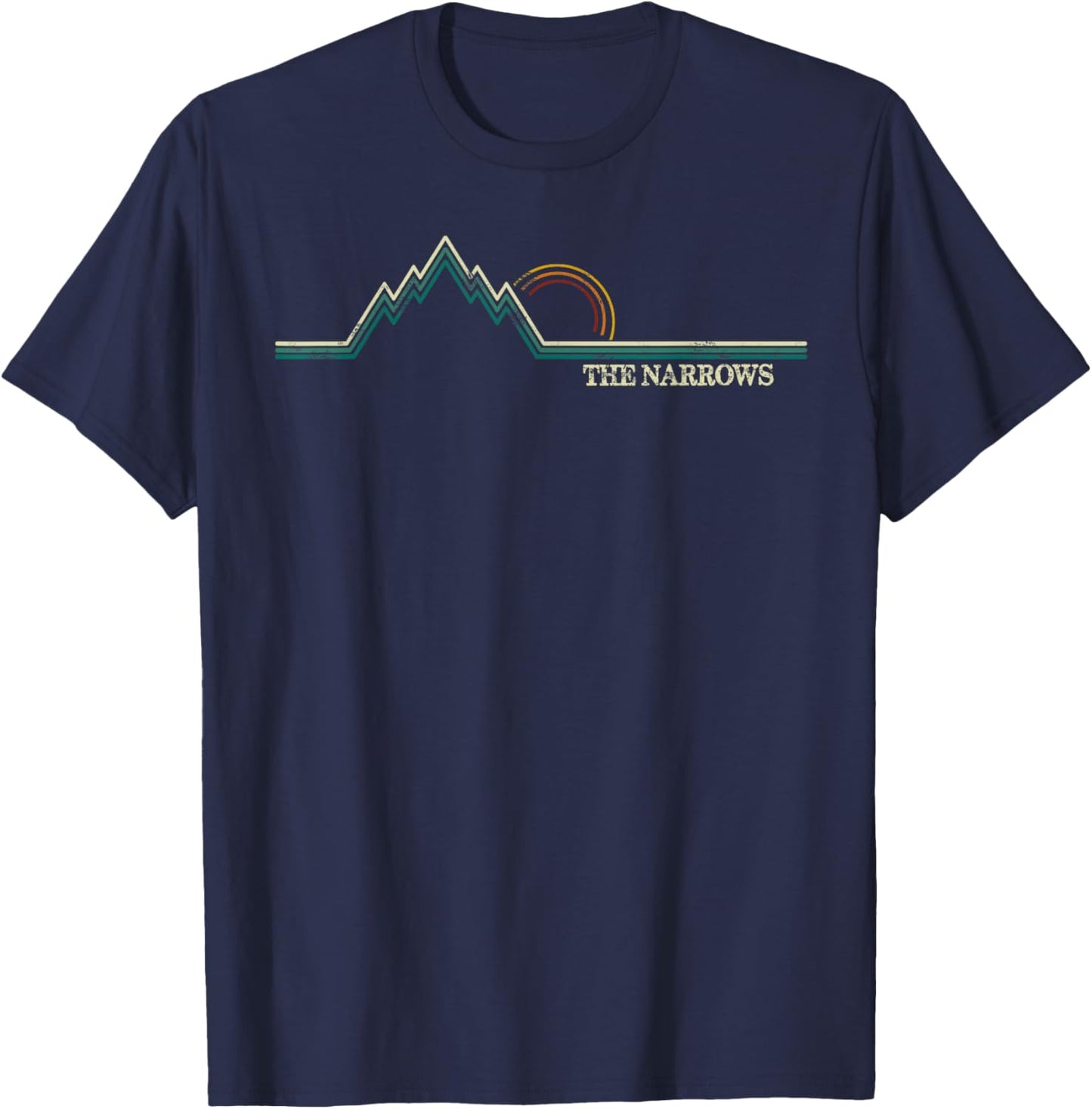 The Narrows Zion National Park Retro Utah T-Shirt - T-Shirt | Navy