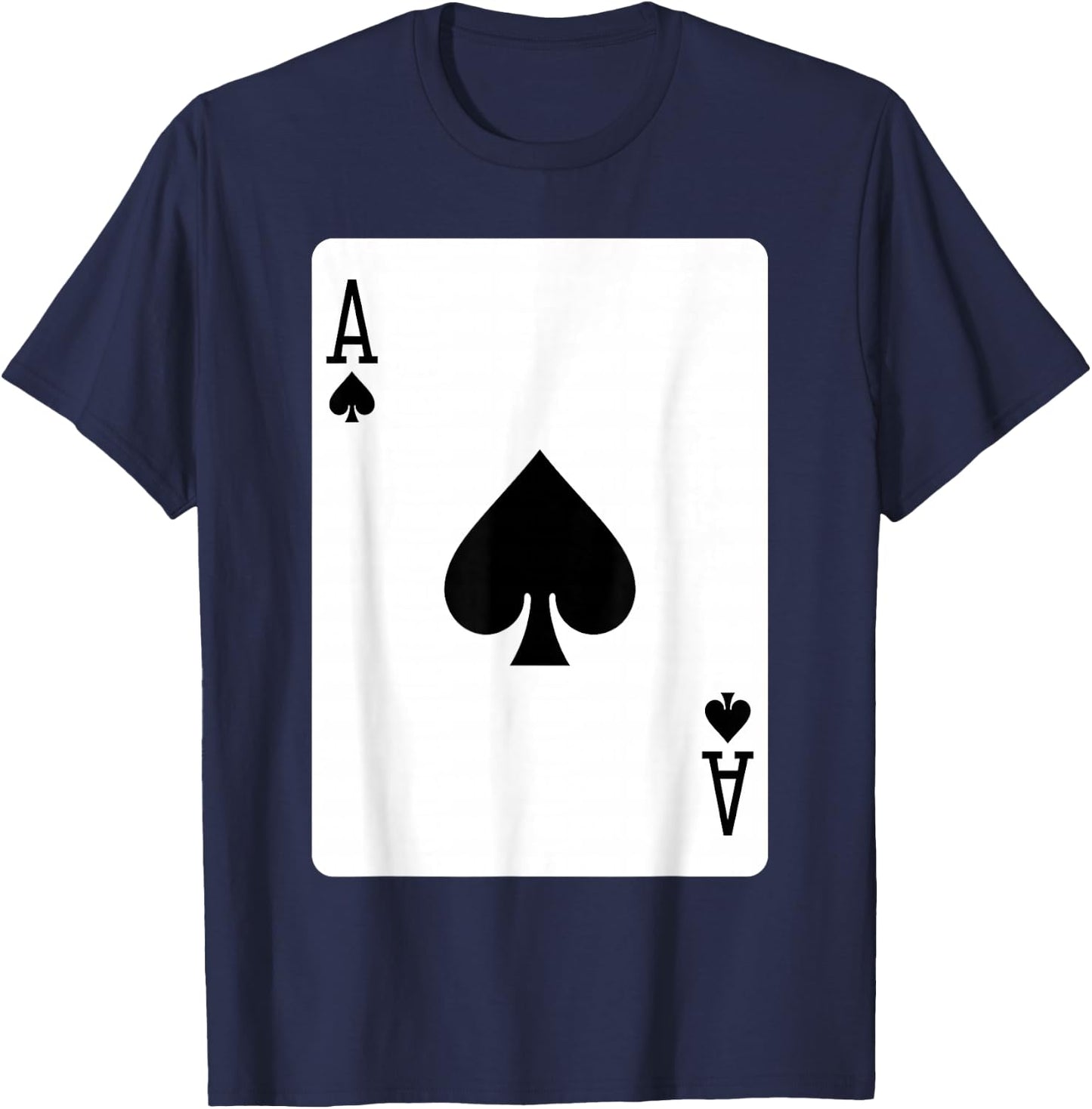 Ace of Spades Playing Card Halloween Costume T-Shirt - T-Shirt | Navy