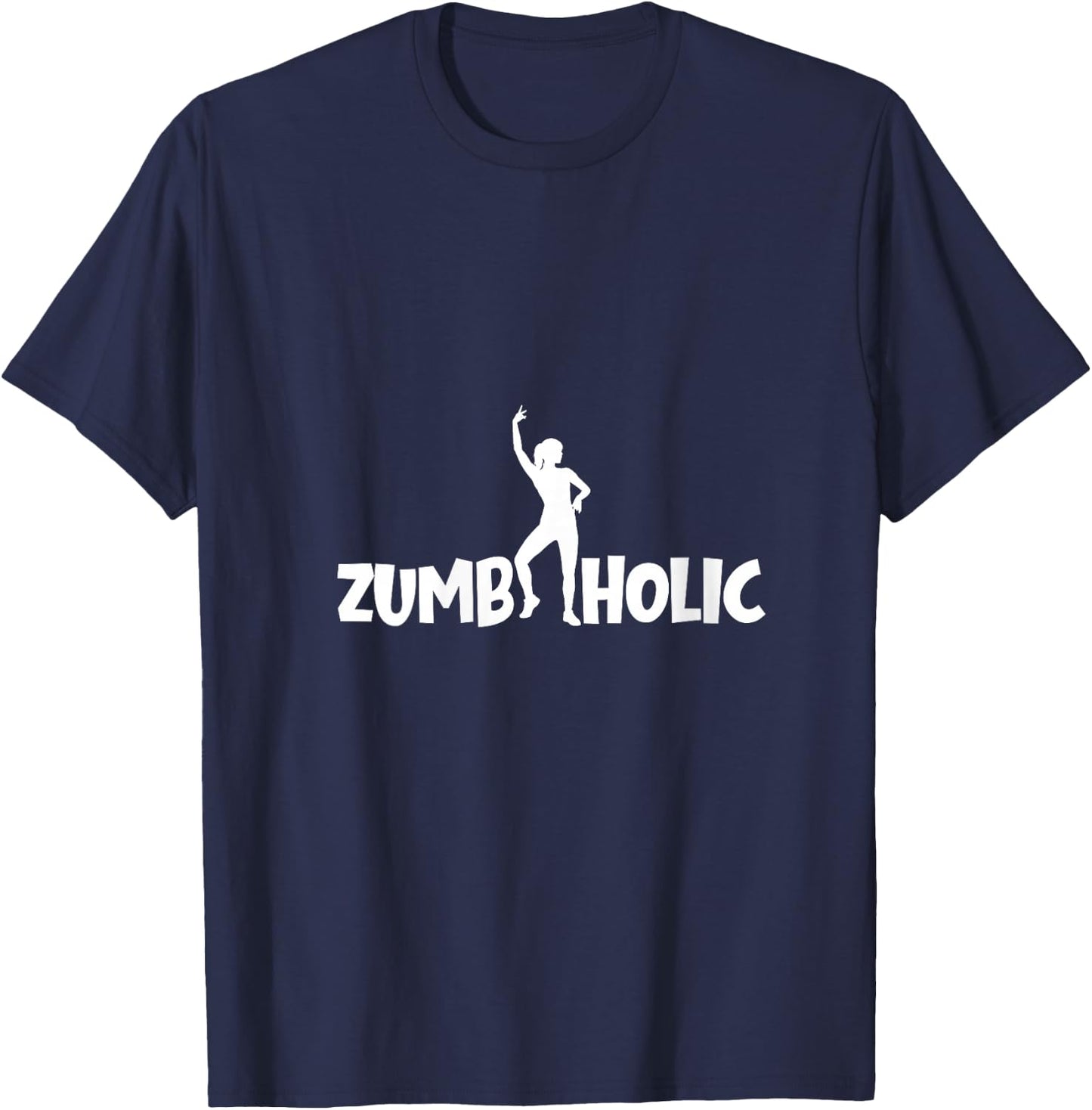 Women's Zumbaholic Dance Fitness Deeply Enthusiastic Instructor V-Neck T-Shirt - T-Shirt | Navy