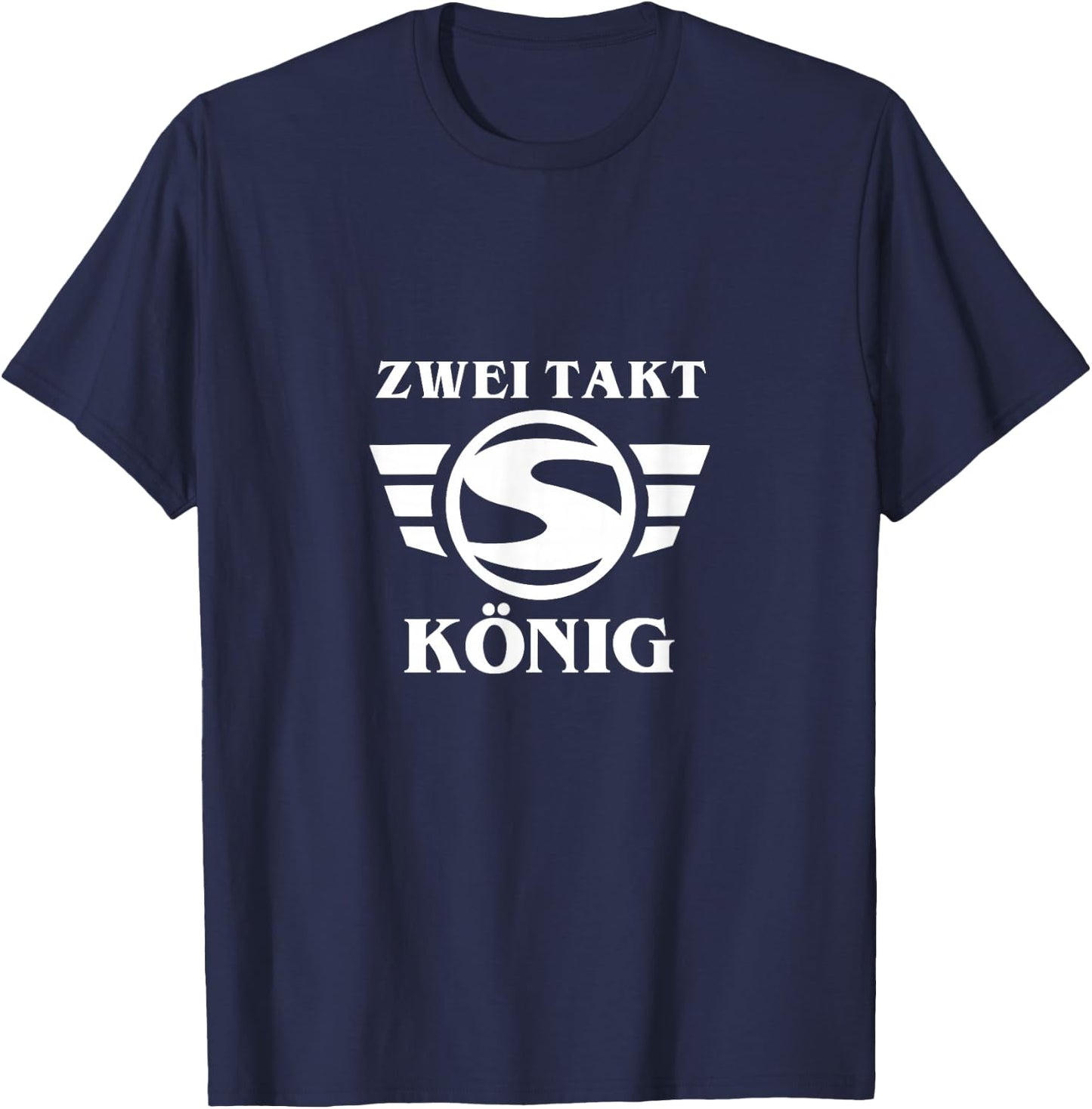 Suhl Simson S50 S51 Swallow Star Two-Stroke Engine King Love , black T-Shirt - T-Shirt | Navy