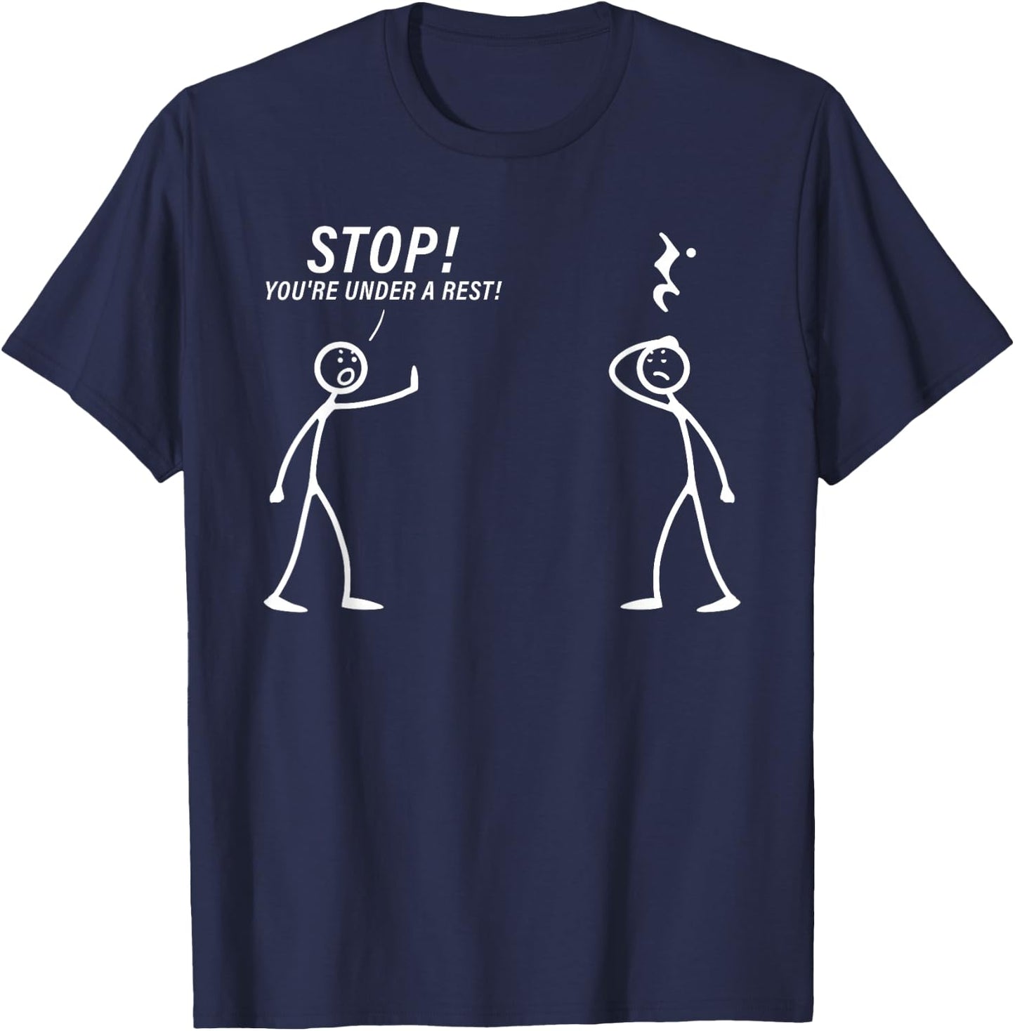 Funny Music Design Women Music Teacher Music Lover T-Shirt - T-Shirt | Navy