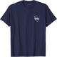Chile Minimalist Badge Patch Line Art T-Shirt - T-Shirt | Navy