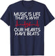 Music i Life thats why our Hearts have Beats Music Lover T-Shirt - T-Shirt | Navy