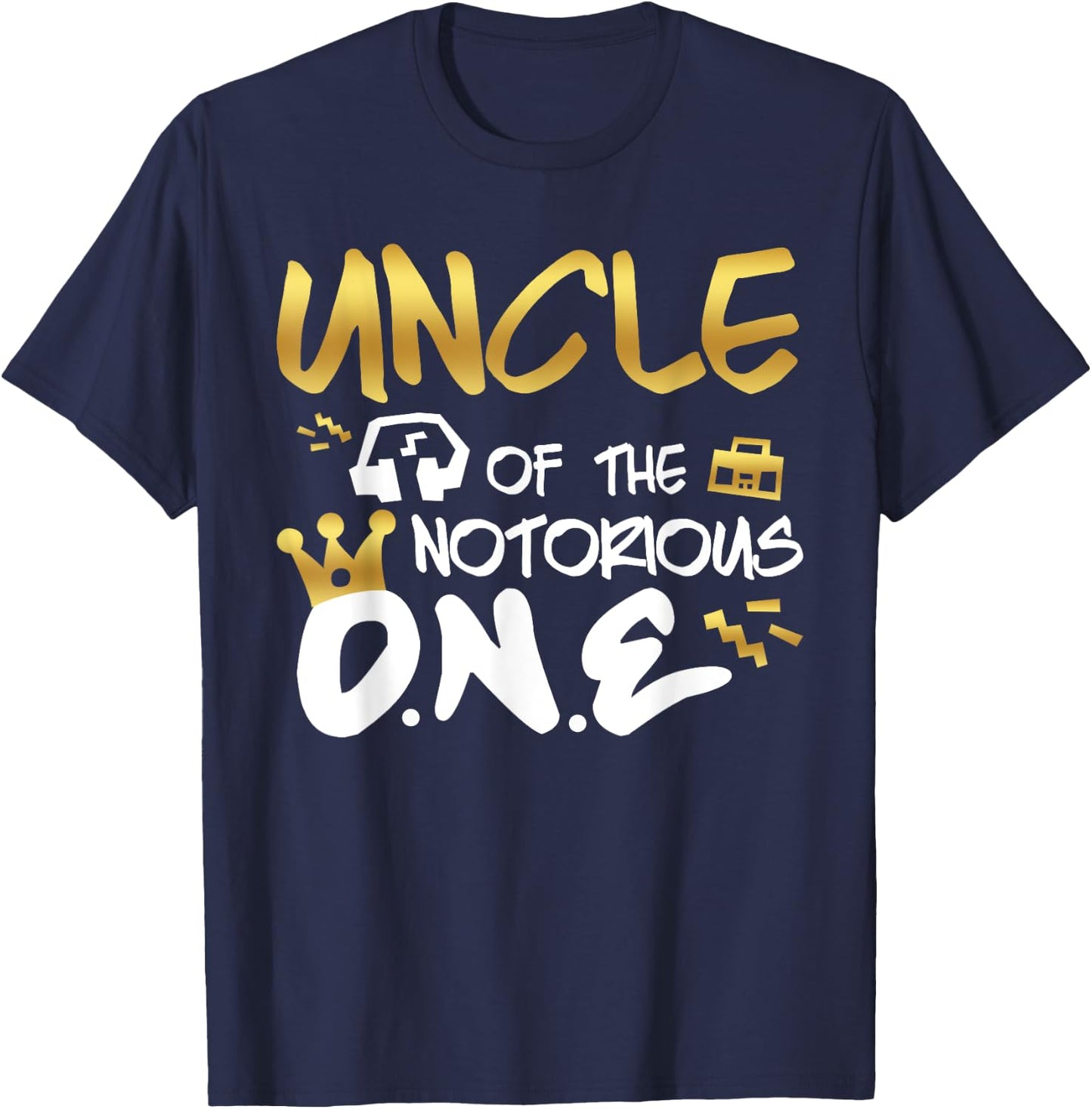 Uncle Of The Notorious One Old School 1st Hip Hop Birthday T-Shirt - T-Shirt | Navy