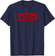 Dungeons & Dragons DnD Official Red Epic Logo , black T-Shirt - T-Shirt | Navy
