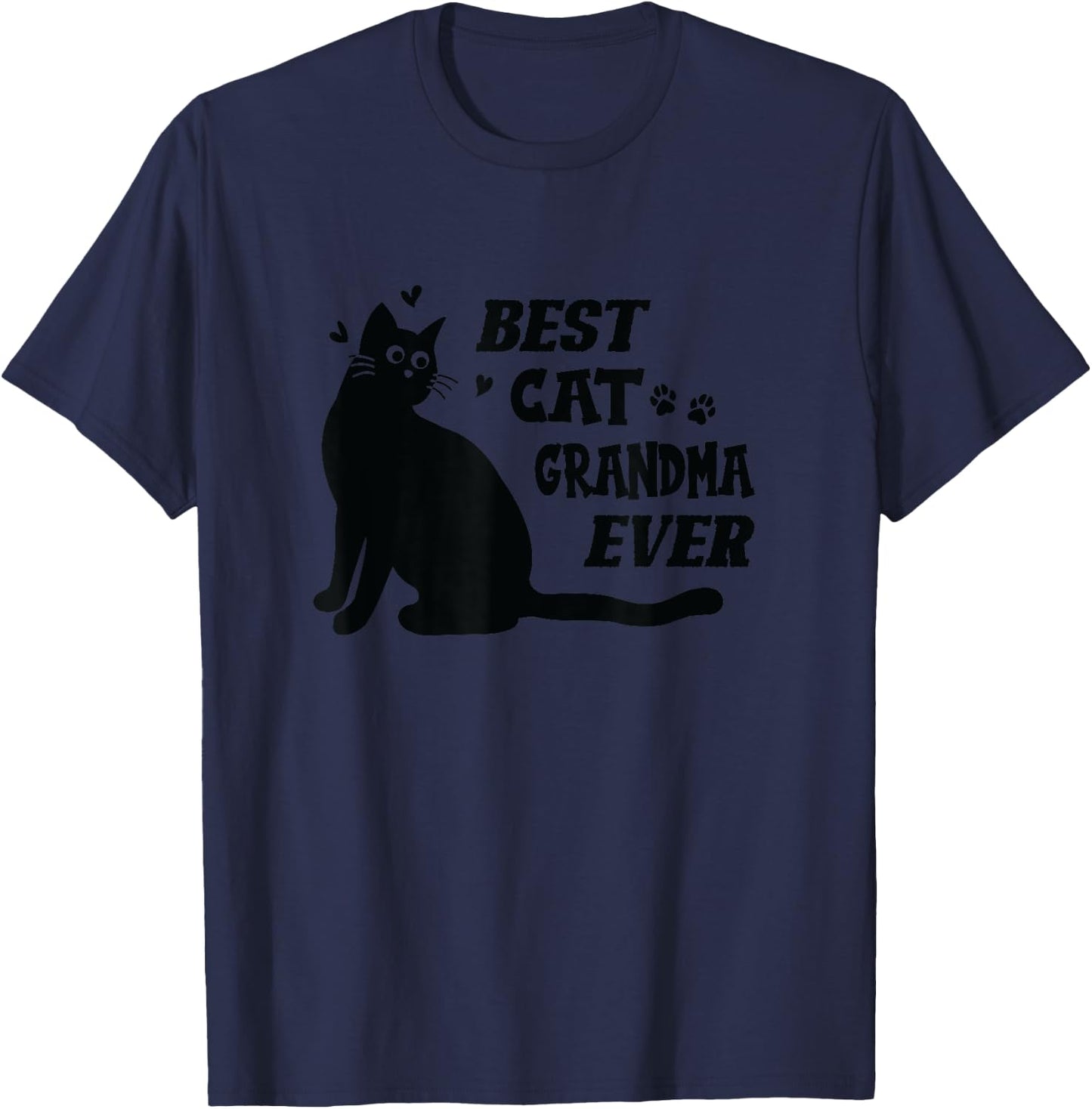 Best Cat Grandma Ever Grandmother and Cats T-Shirt - T-Shirt | Navy