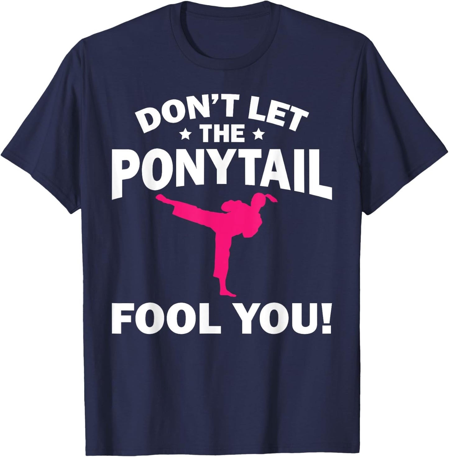 Funny Girl Karate Design Kids Women Kickboxing Black Belt T-Shirt - T-Shirt | Navy