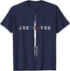 250 Years Jesus Saves Cross Minimal Religious 1776 2026 T-Shirt - T-Shirt | Navy