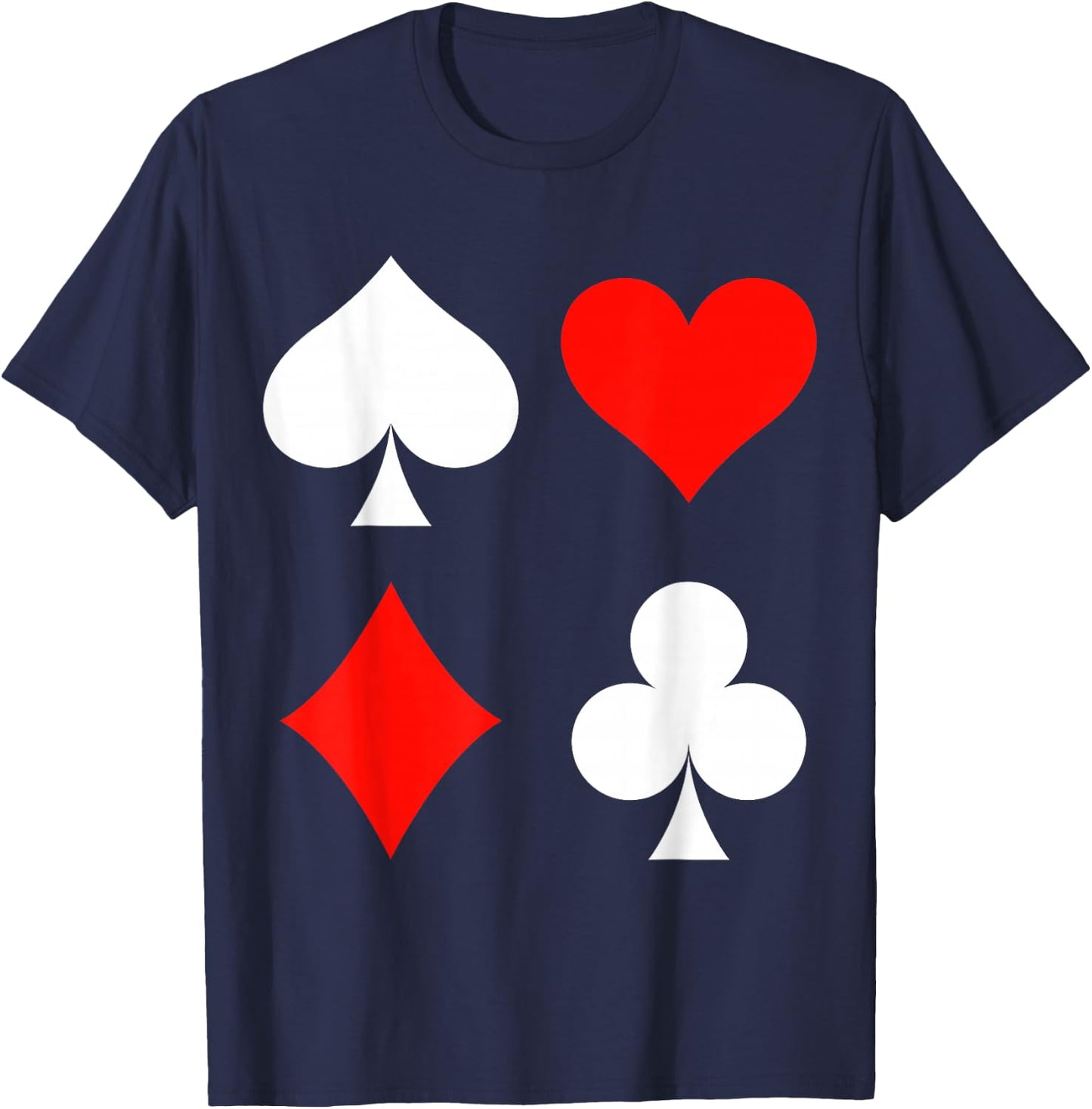 Playing Cards Skat Card Game Poker Costume Carnival Fancy Dress , black T-Shirt - T-Shirt | Navy