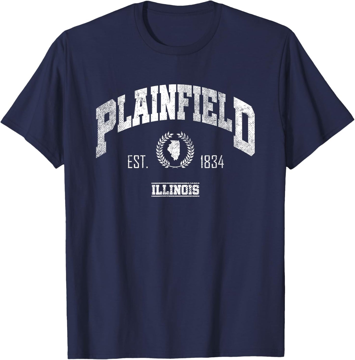 Plainfield IL | Illinois | Vintage Throwback T-Shirt - T-Shirt | Navy