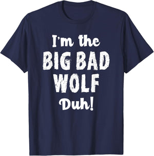 Big Bad Wolf Costume Shirt Halloween - Duh! Funny T-Shirt - T-Shirt | Navy