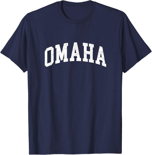 Omaha - Nebraska - Vintage / Worn Design - Classic T-Shirt - T-Shirt | Navy