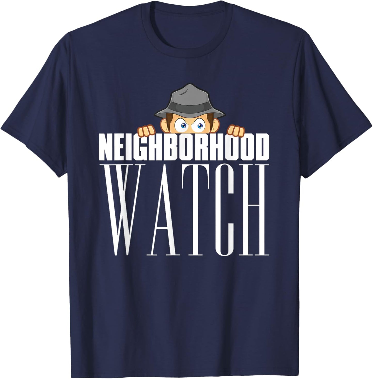 Neighborhood Watch Shirt Funny Old Man T-Shirt - T-Shirt | Navy