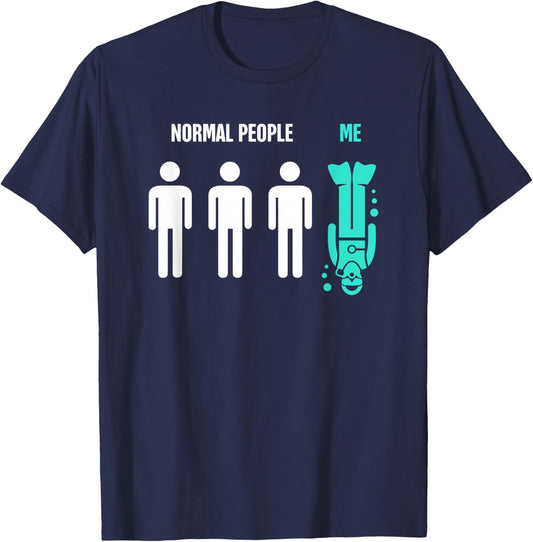 Normal People VS Me | Funny Scuba Diving T-Shirt - T-Shirt | Navy