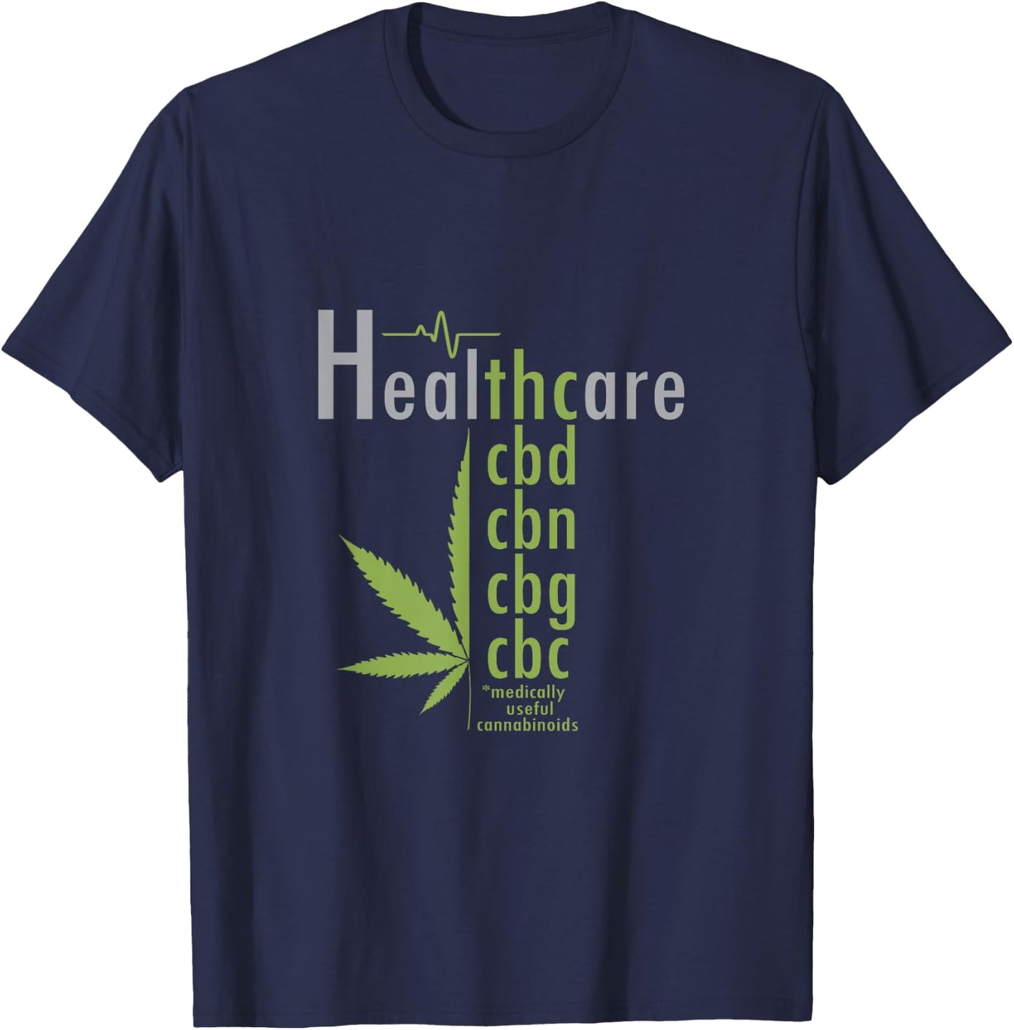 Healthcare| Marijuana Cannabis 420 Pot Stoner THC T-Shirt - T-Shirt | Navy