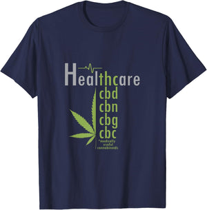 Healthcare| Marijuana Cannabis 420 Pot Stoner THC T-Shirt - T-Shirt | Navy