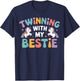 Twinning With My Bestie Unicorn Magical Duo BFF Twins Day T-Shirt - T-Shirt | Navy