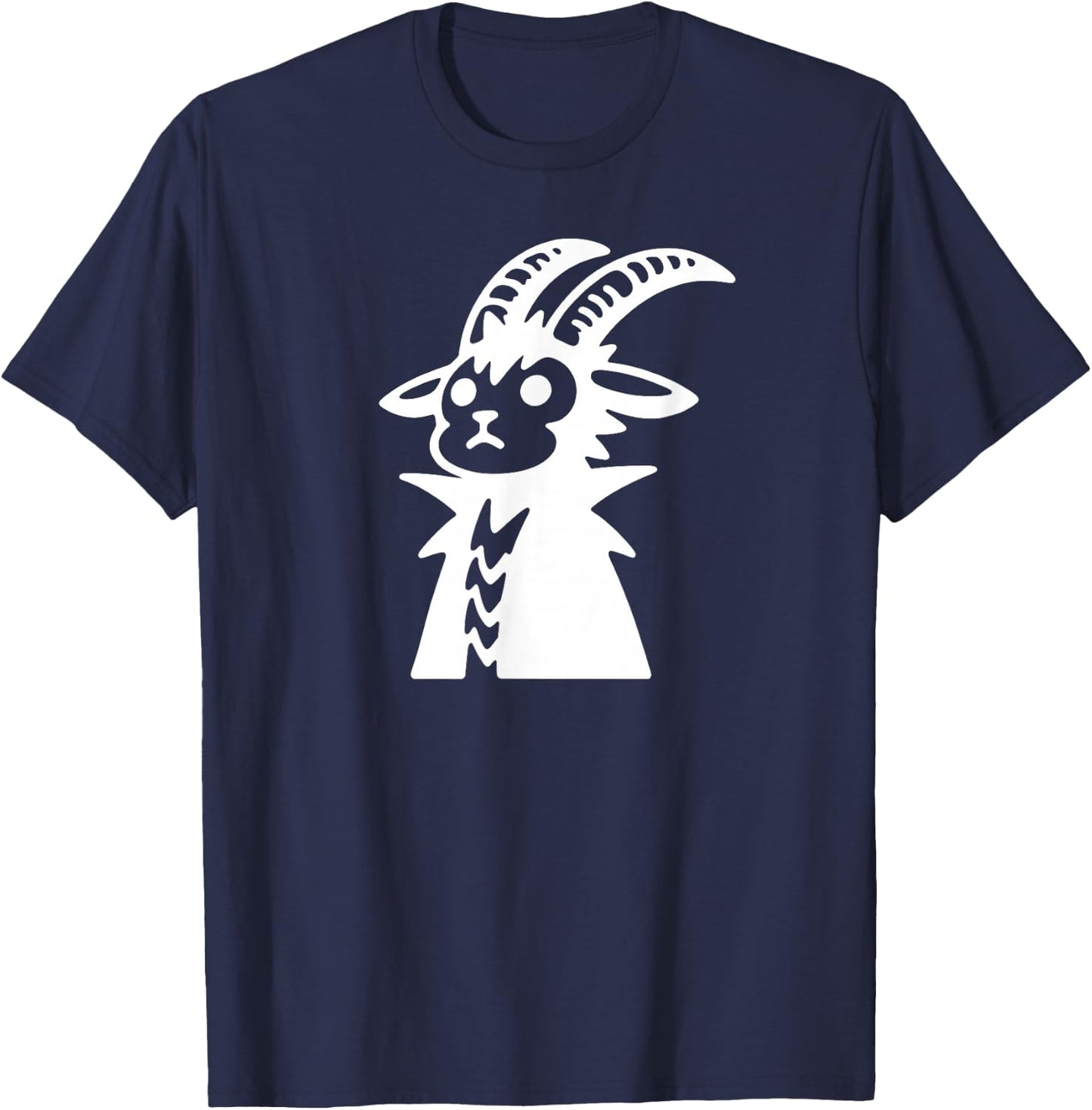 Punk Mountain Goat Cute Funny Silhouette Doodle T-Shirt - T-Shirt | Navy