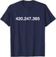 420 247 365 , Black T-Shirt - T-Shirt | Navy