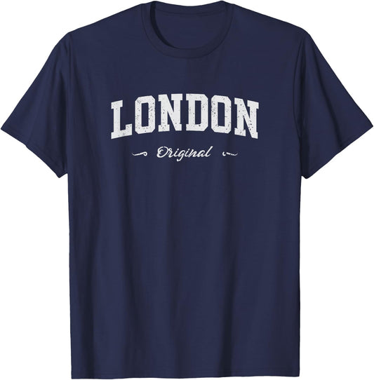 London Sport Souvenir Fanartikel Design T-Shirt - T-Shirt | Navy