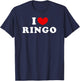 I Love Ringo, I Heart Ringo T-Shirt - T-Shirt | Navy