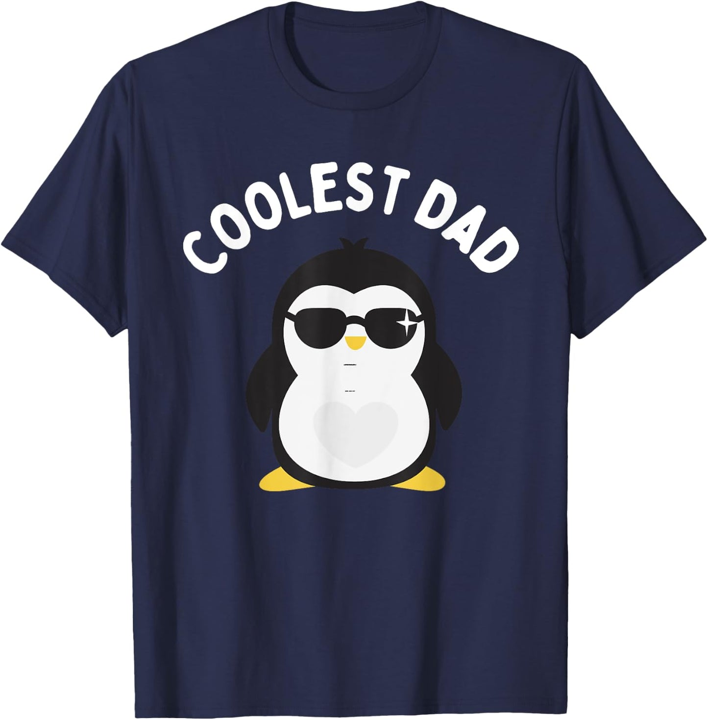 The Coolest Dad Cool Penguin Design By Dangerous Dad Gifts T-Shirt - T-Shirt | Navy