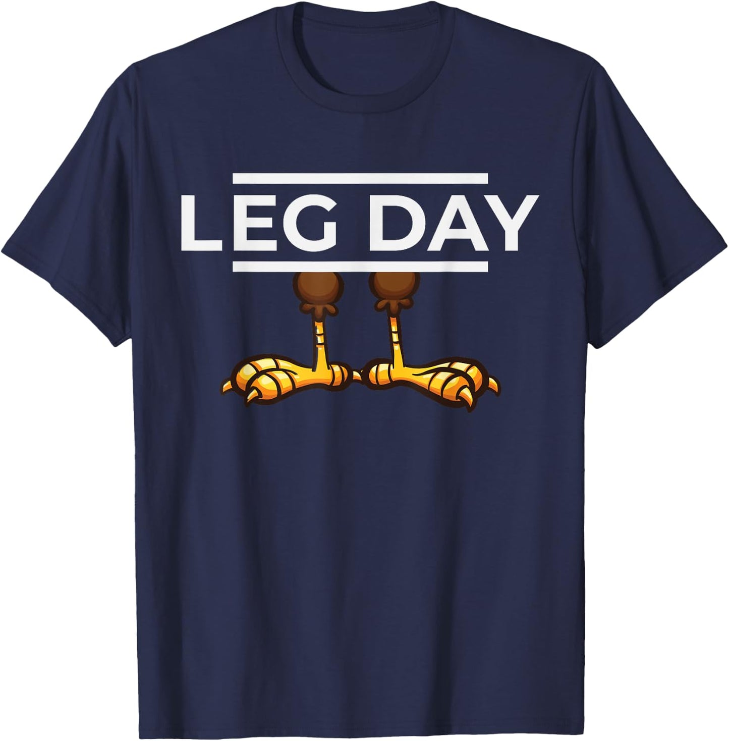 Leg Day Workout Shirt Thanksgiving T-Shirt - T-Shirt | Navy
