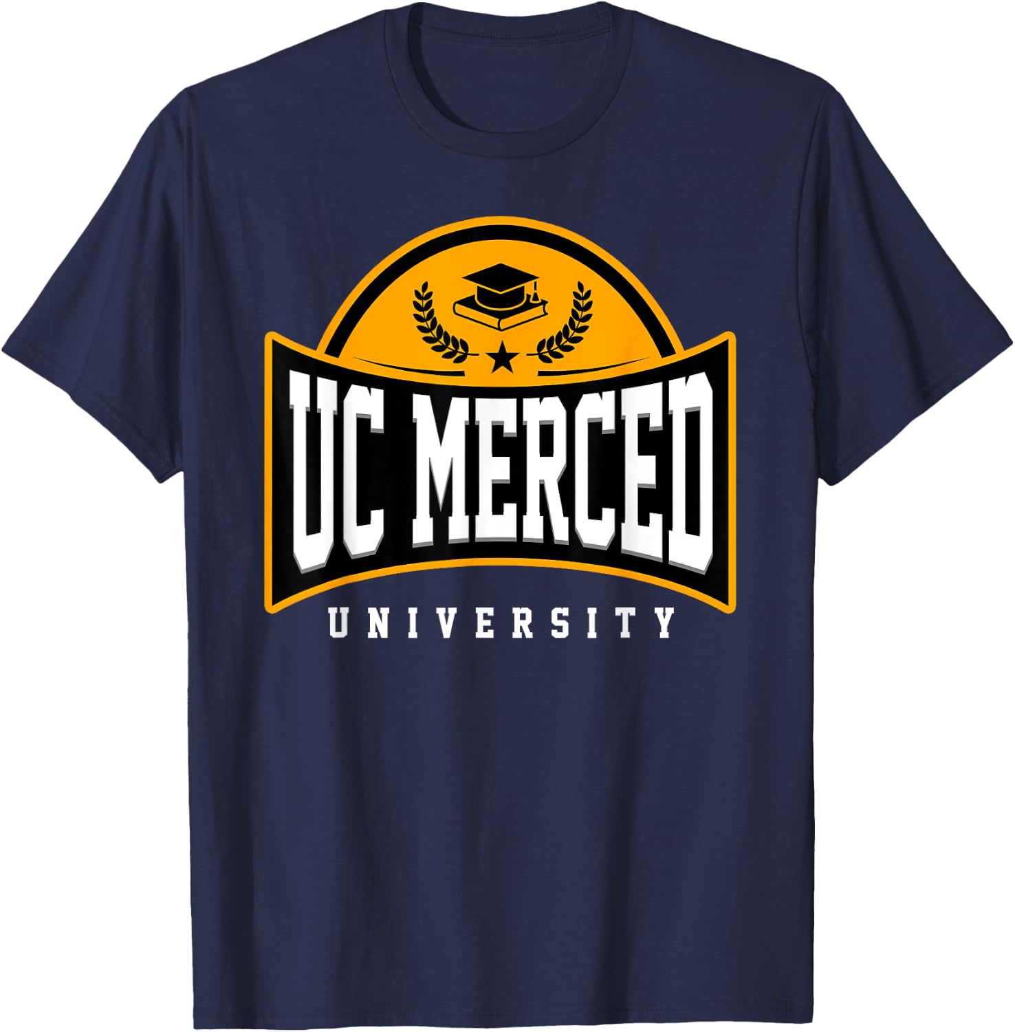 UC Merced University Arch Vintage Design Retro Men Women T-Shirt - T-Shirt | Navy