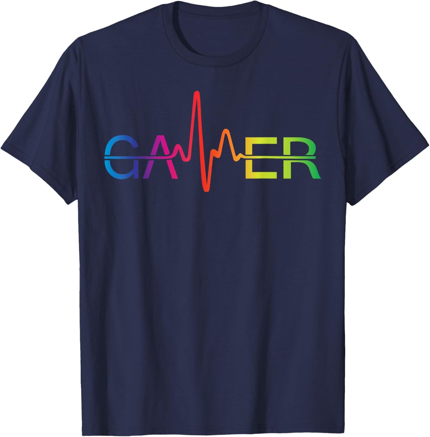 Vintage Gamer Heartbeat Videospiele Gaming Jungen Teens T-Shirt - T-Shirt | Navy