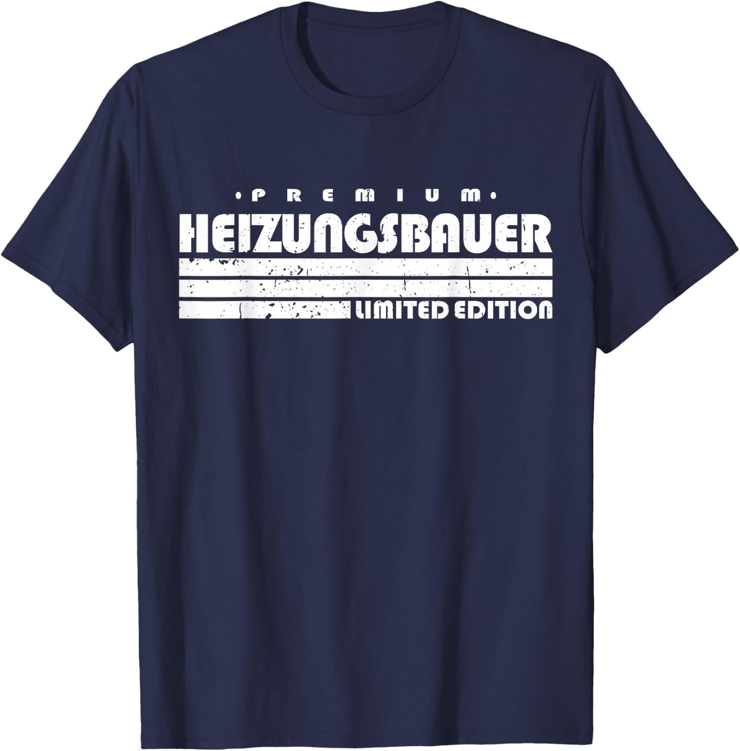 Men's Radiator Builder Limited Edition Funny Heating Construction , black T-Shirt - T-Shirt | Navy