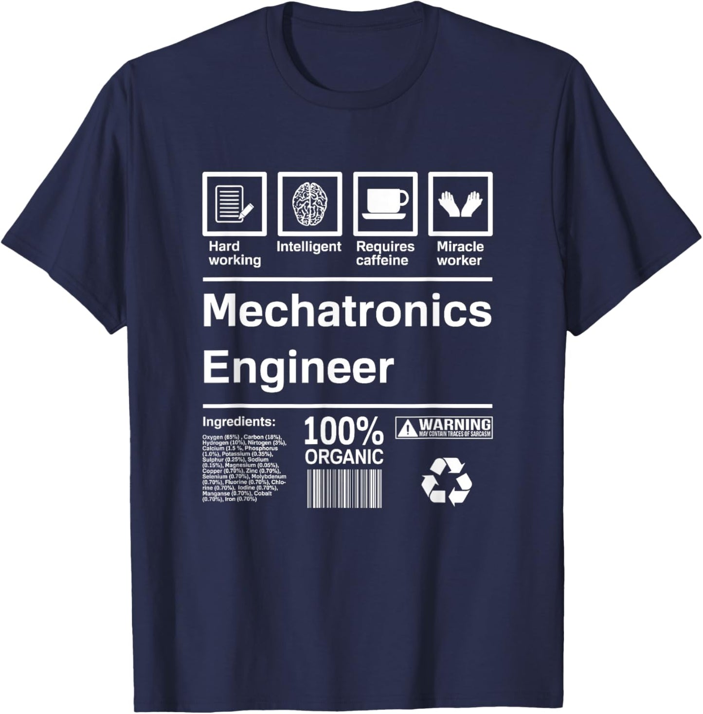 Mechatronics Engineer Gift T-Shirt - T-Shirt | Navy
