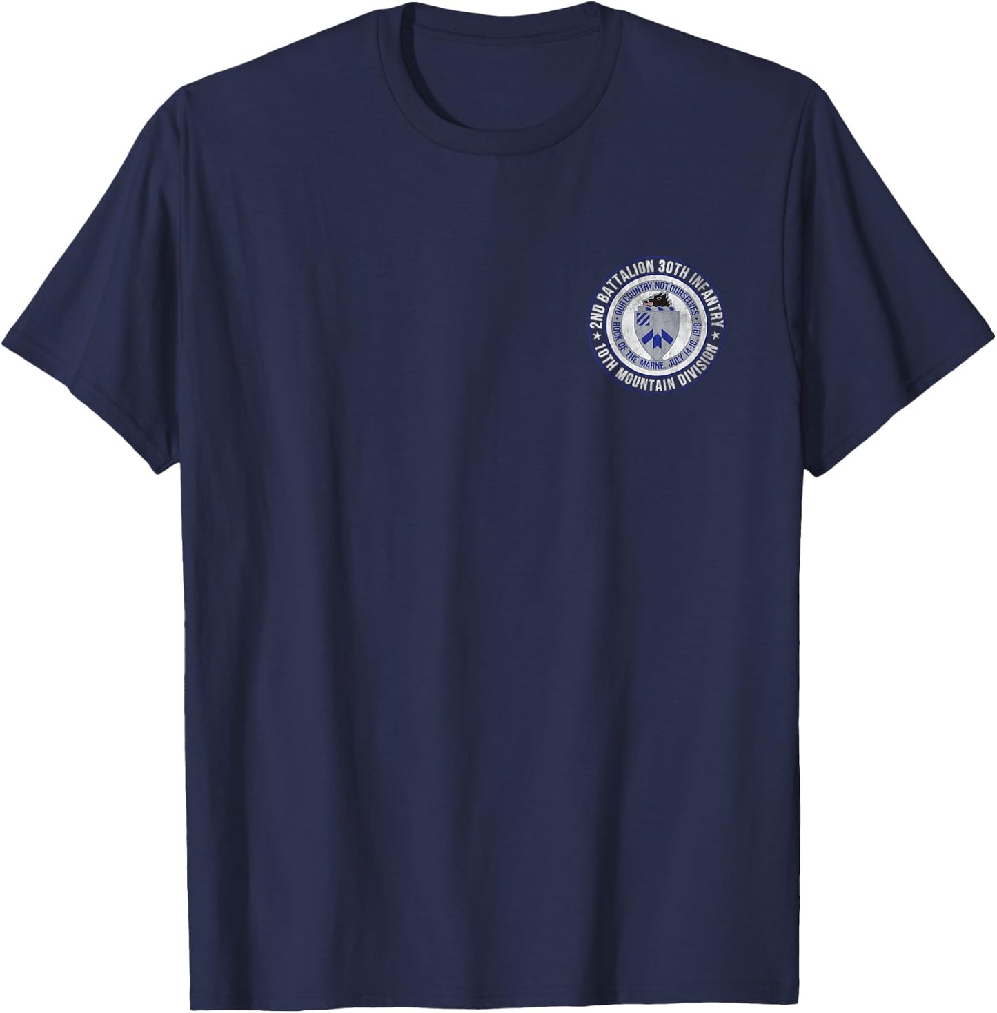 2nd Battalion 30th Infantry 10th Mountain Division Veteran T-Shirt - T-Shirt | Navy