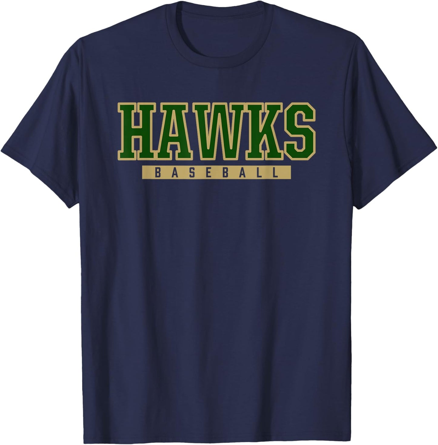 Greenfield Hawks Baseball T-Shirt - T-Shirt | Navy