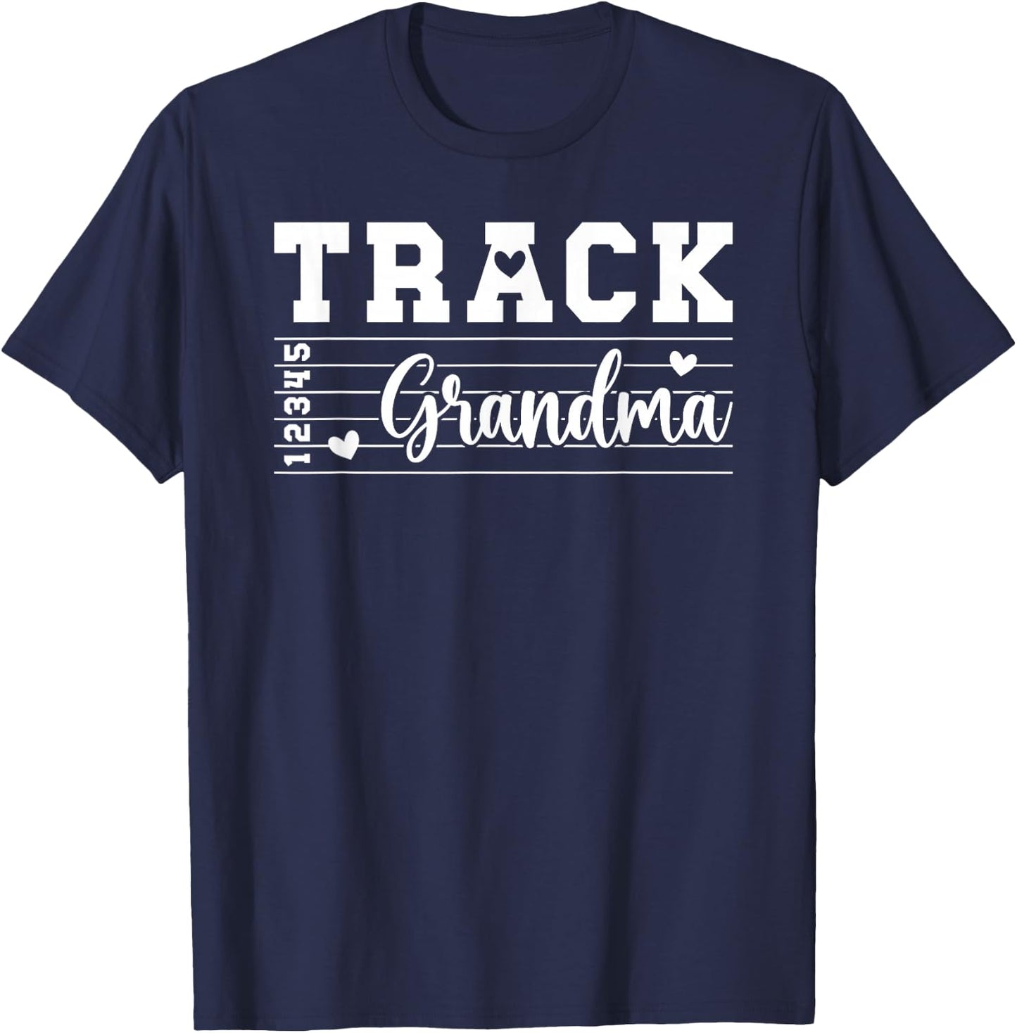 Track Grandma Of A Track And Field Athlete Grandma T-Shirt - T-Shirt | Navy