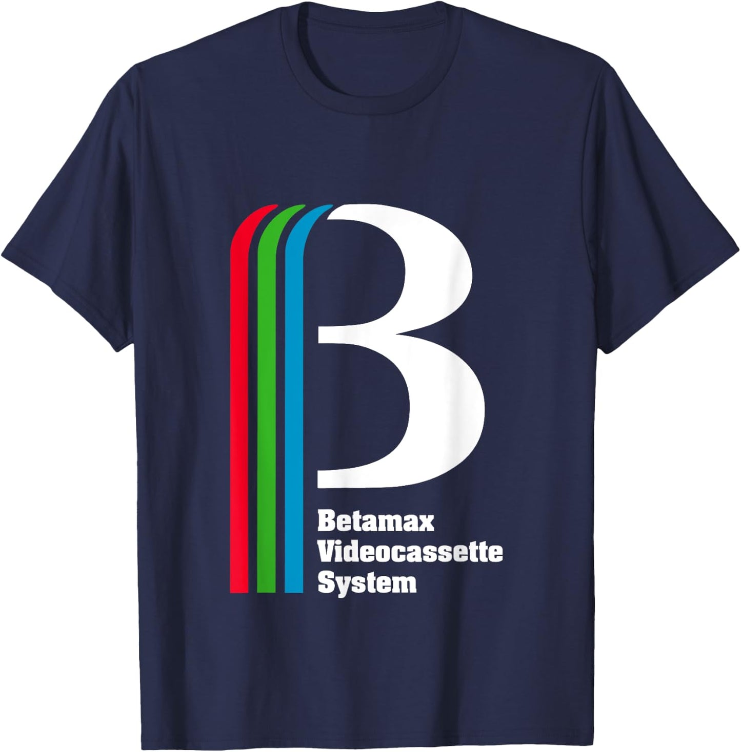 Betamax Videocassette System Logo T-Shirt - T-Shirt | Navy