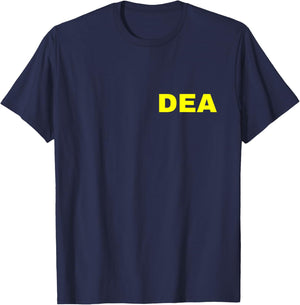 DEA Agent Drug Enforcement Administration Vorderdruck Gelb T-Shirt - T-Shirt | Navy