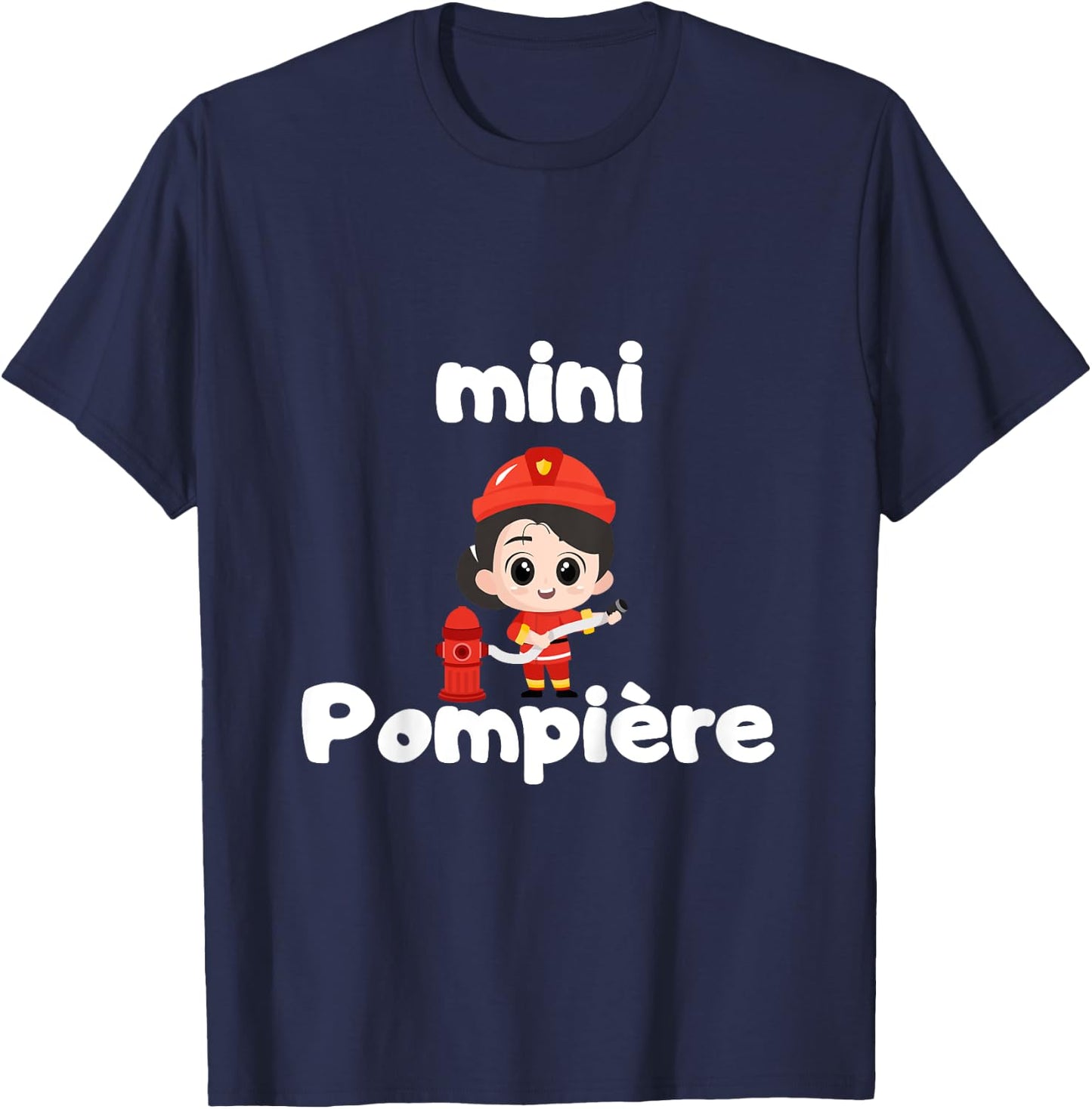 Kids Mini Pompière idée Cadeau Fille pompier Birthday , Black, 2 T-Shirt - T-Shirt | Navy