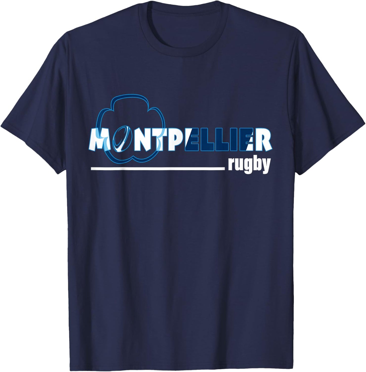 Rugby Montpellier Ciste Gift Supporter Man Woman Child , Black, S T-Shirt - T-Shirt | Navy