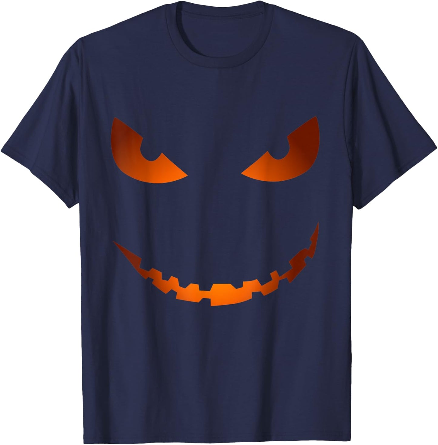 Scary Pumpkin Face Jack O'Lantern - Halloween Funny Costume T-Shirt - T-Shirt | Navy