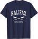 Halifax Nova Scotia Vintage Nautical Crossed Oars T-Shirt - T-Shirt | Navy