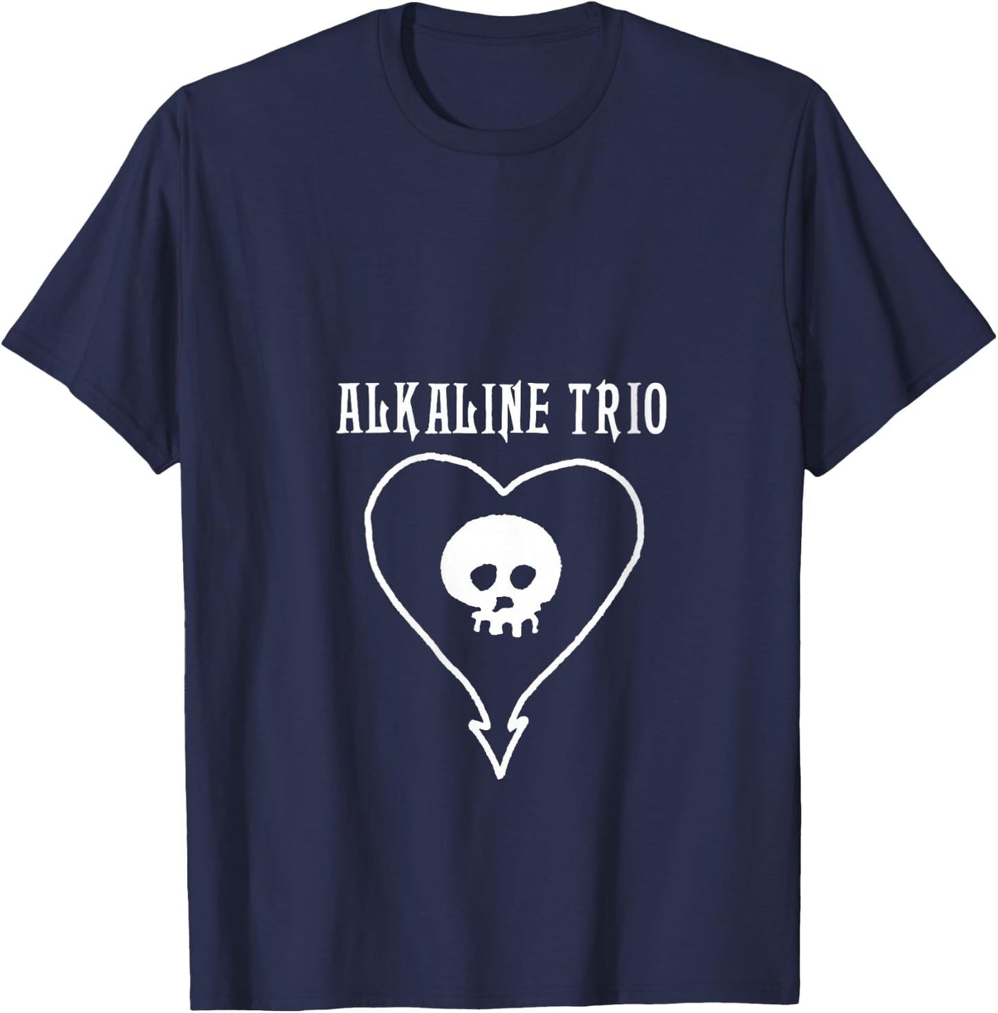 Alkaline Trio - Official Merchandise - Classic Heartskull V-Neck T-Shirt - T-Shirt | Navy