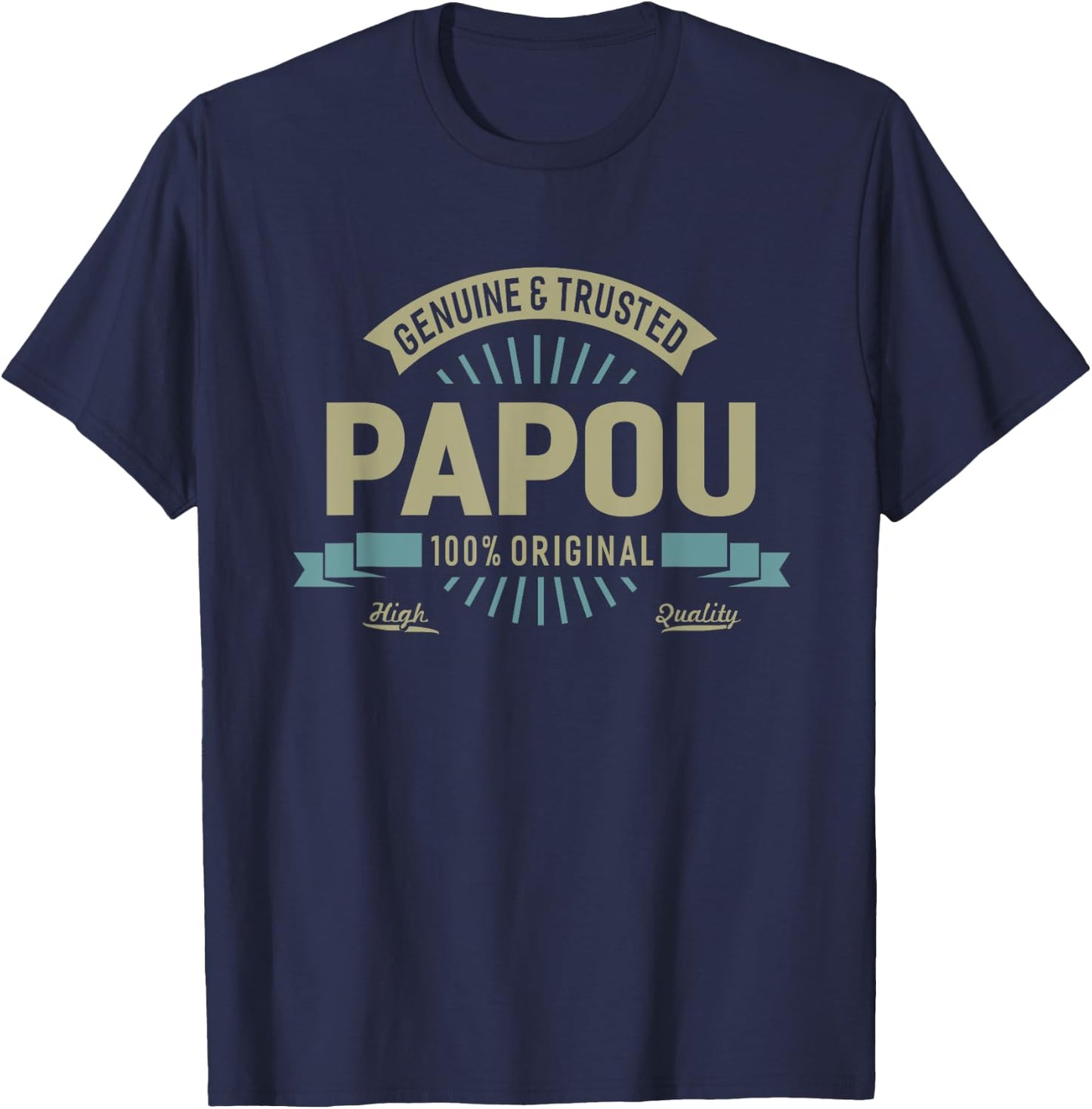 Genuine Papou Great Gifts For Grandpa Men T-Shirt - T-Shirt | Navy