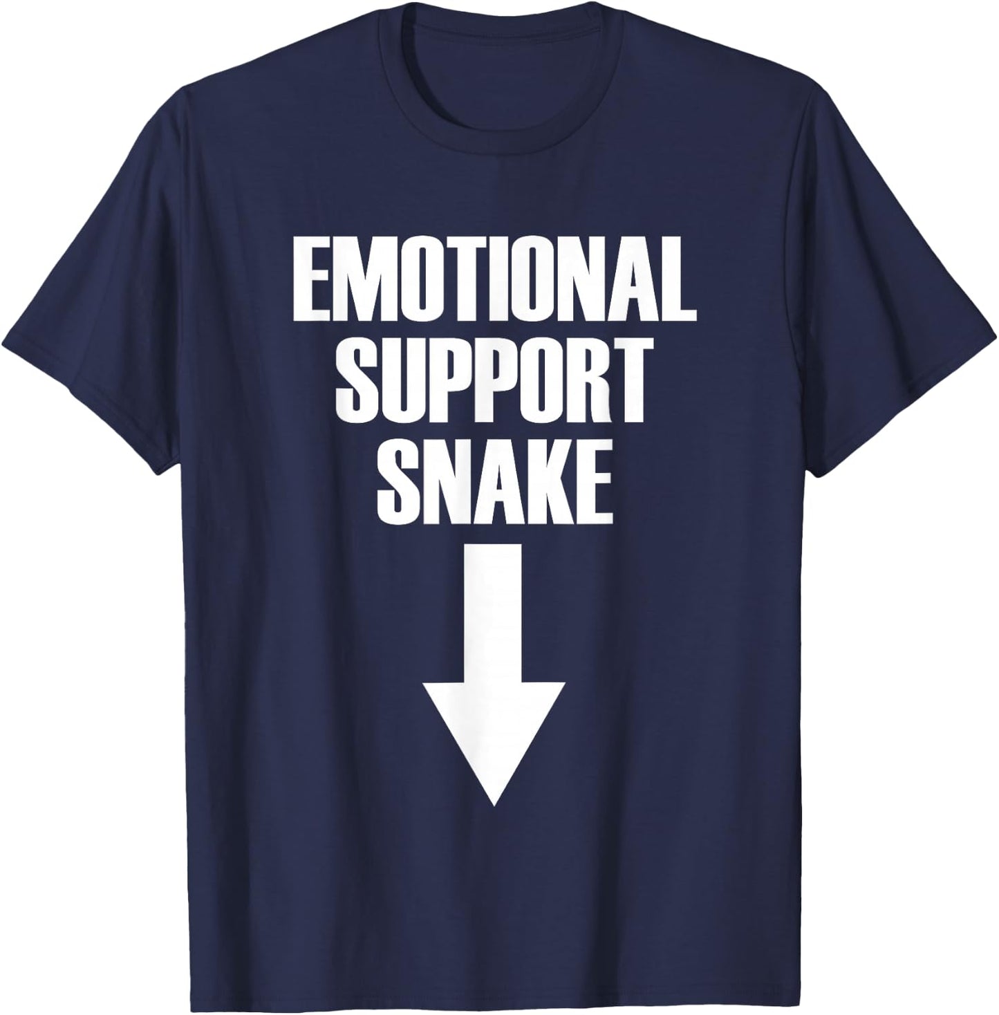Emotional Support Snake Adult Humor Men's Gag Gift T-Shirt - T-Shirt | Navy