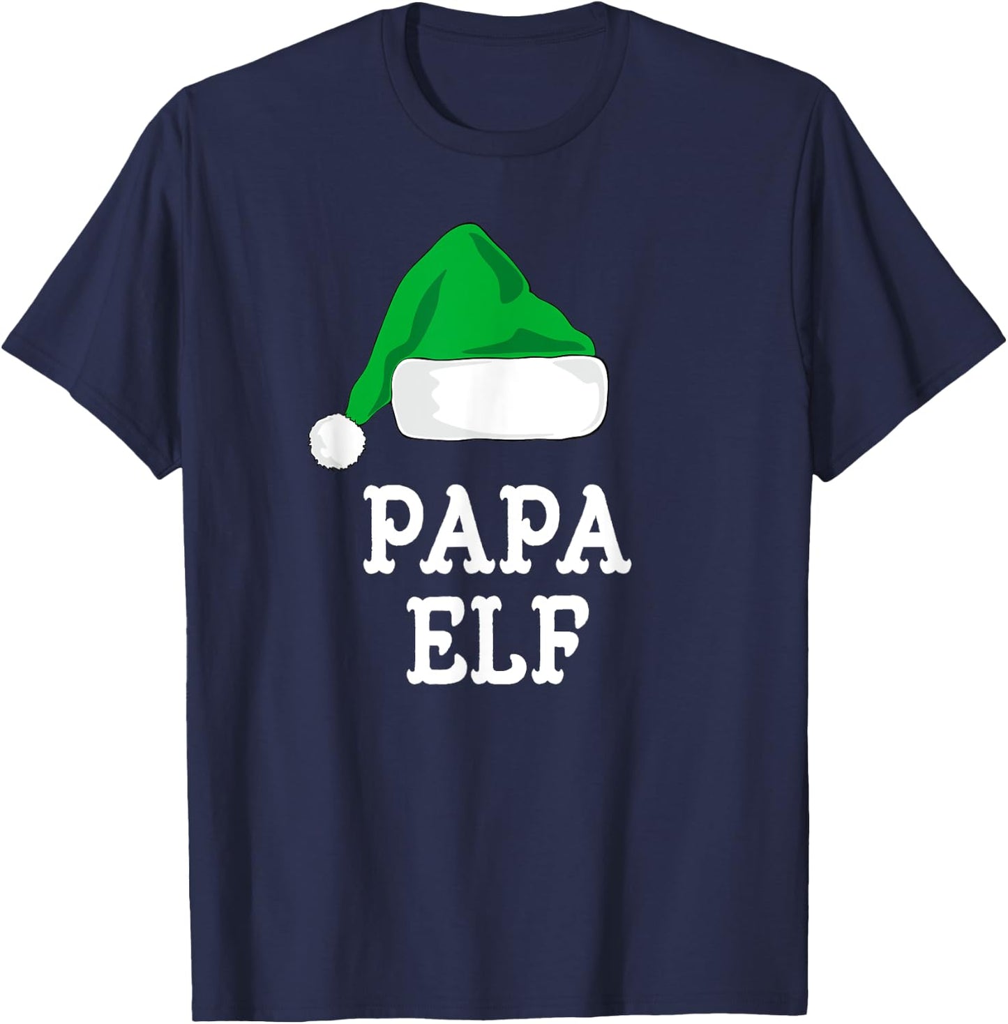 Family The Papa Elf Christmas Matching Pajama Funny Xmas T-Shirt - T-Shirt | Navy