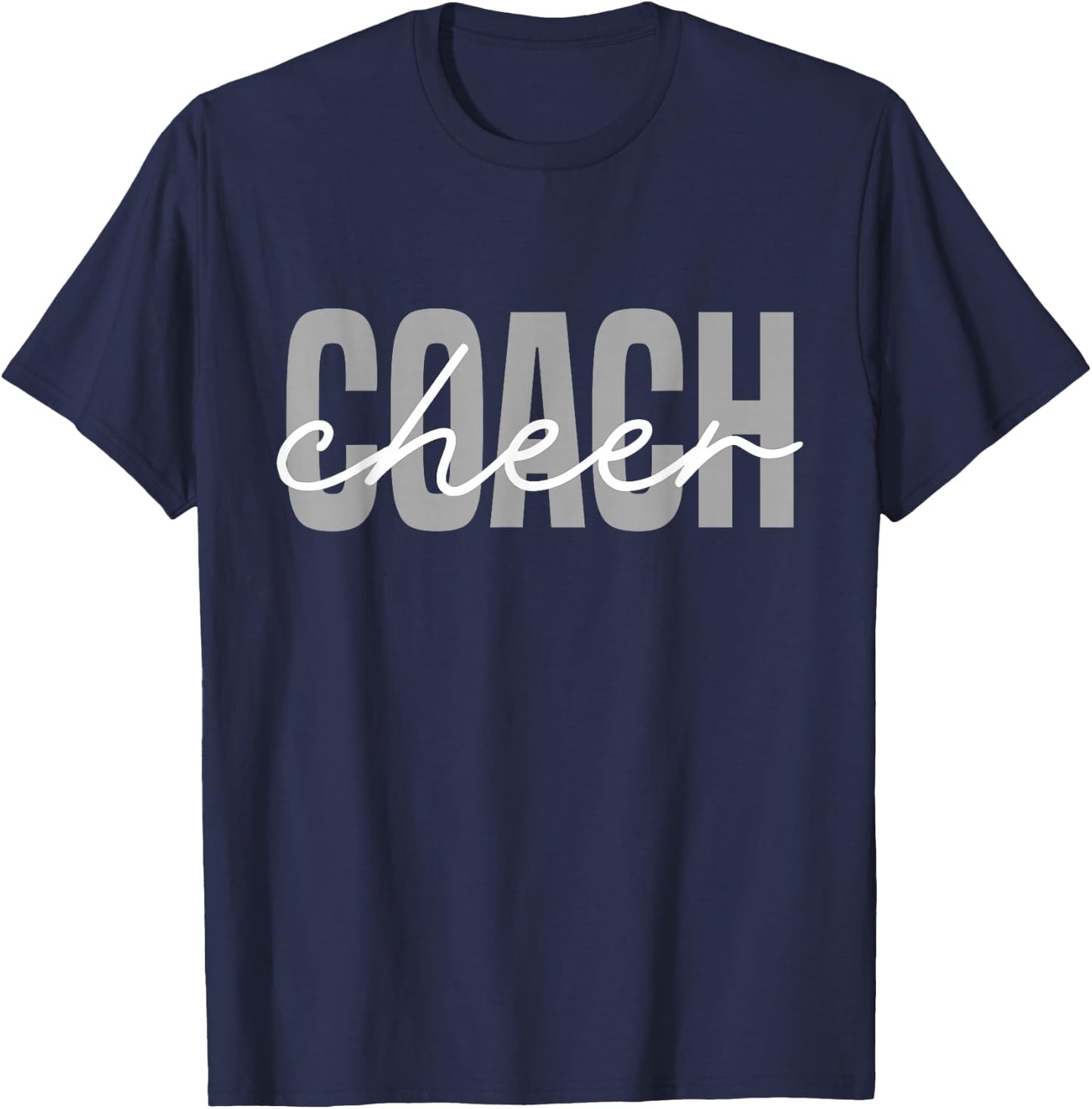 Cheer Coach Funny Design Cute Cheer Coach Cool Coaching T-Shirt - T-Shirt | Navy
