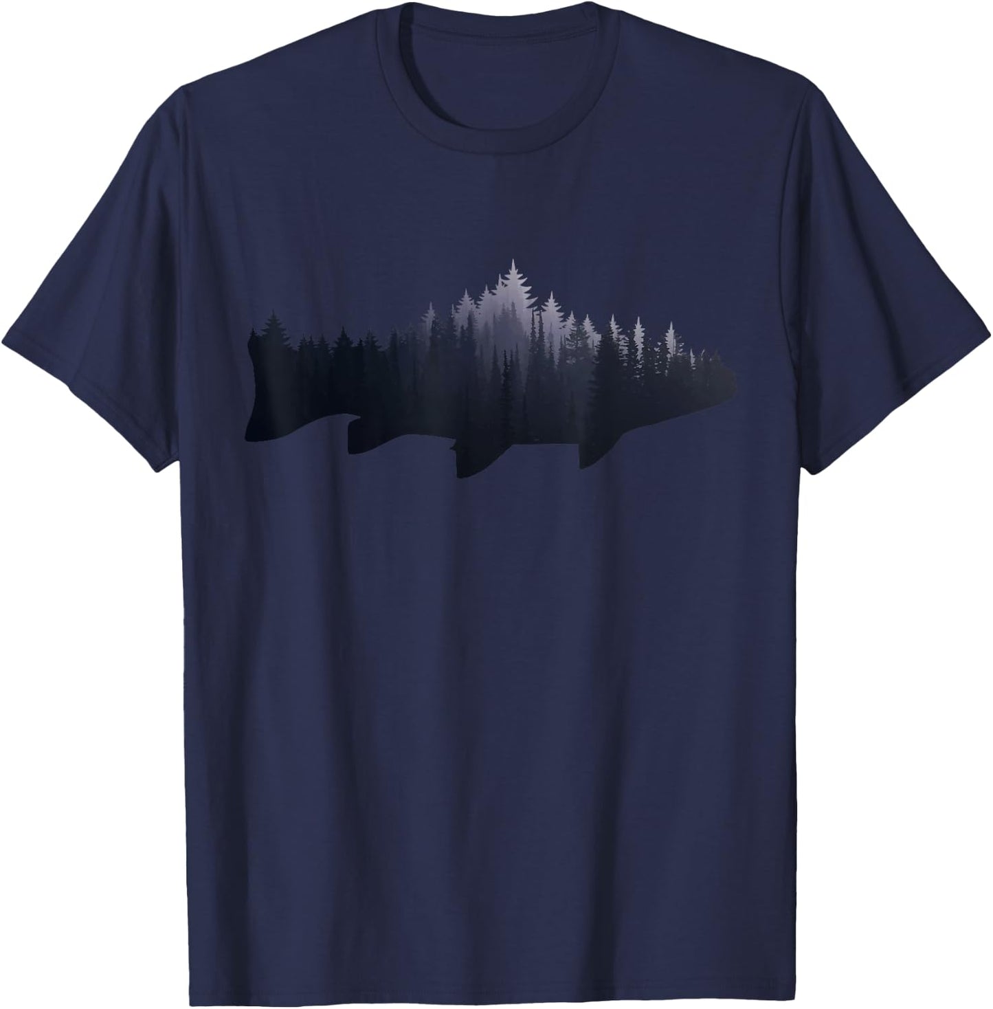 Trout - Fly Fishing Nature Outdoor Fisherman Gift T-Shirt - T-Shirt | Navy