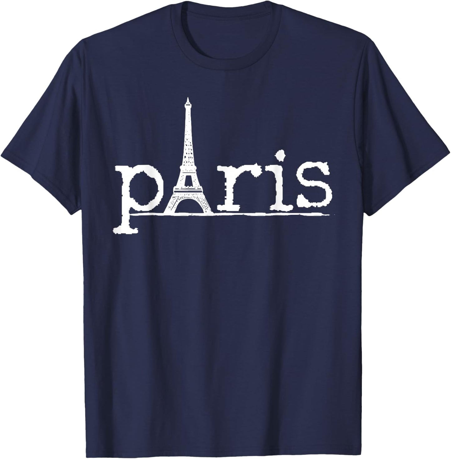 Paris France French Eiffel Tower Europe European Gift T-Shirt - T-Shirt | Navy